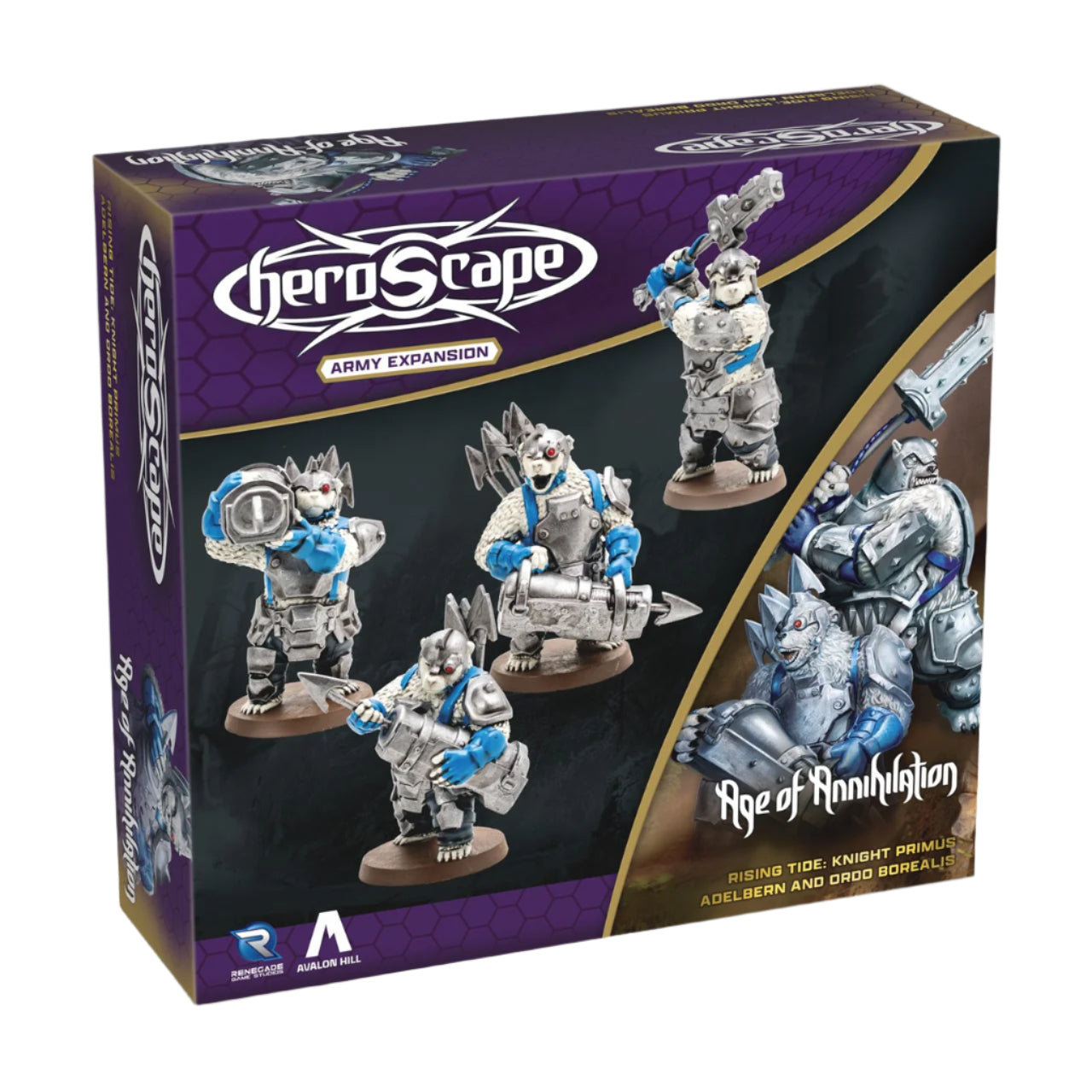 Heroscape: Rising Tide - Knight Primus Adelbern & Ordo Borealis Army Expansion (Unpainted)