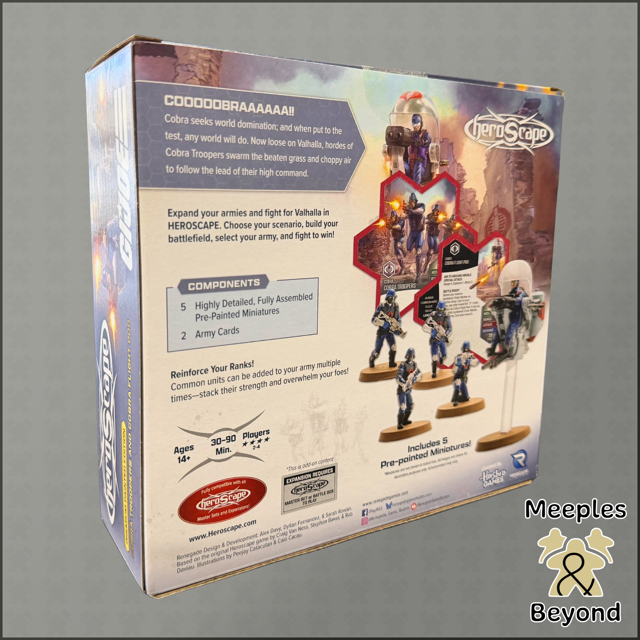 Heroscape: G.I.Joe: Cobra Troopers and Cobra Flight Pad Expansion (Unpainted)